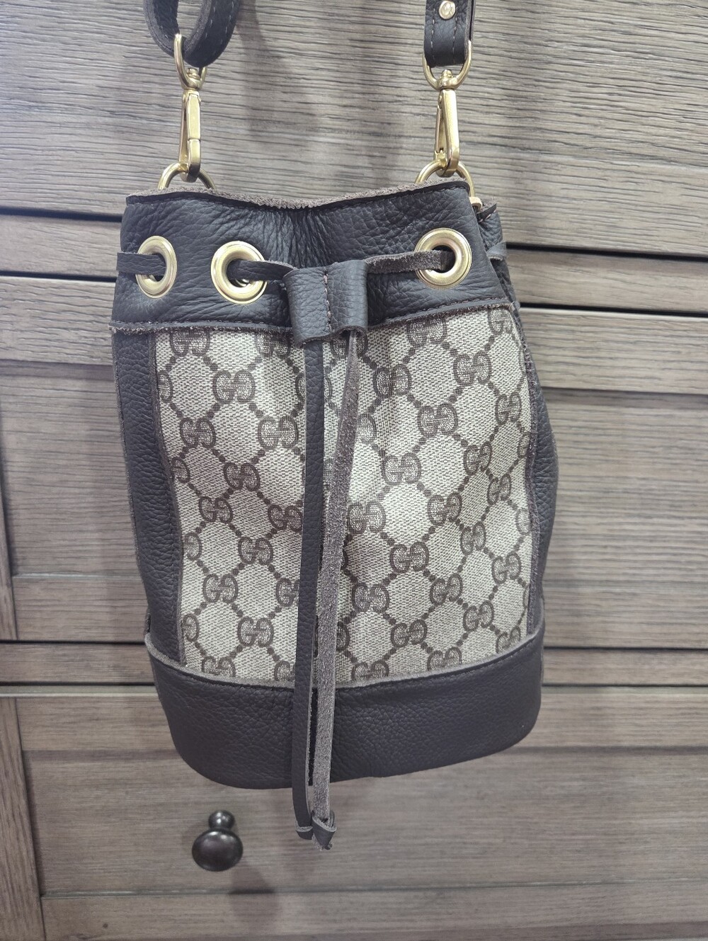 Gucci Monogram Mini Bucket Bag Restored By VBB - Picture 6 of 11